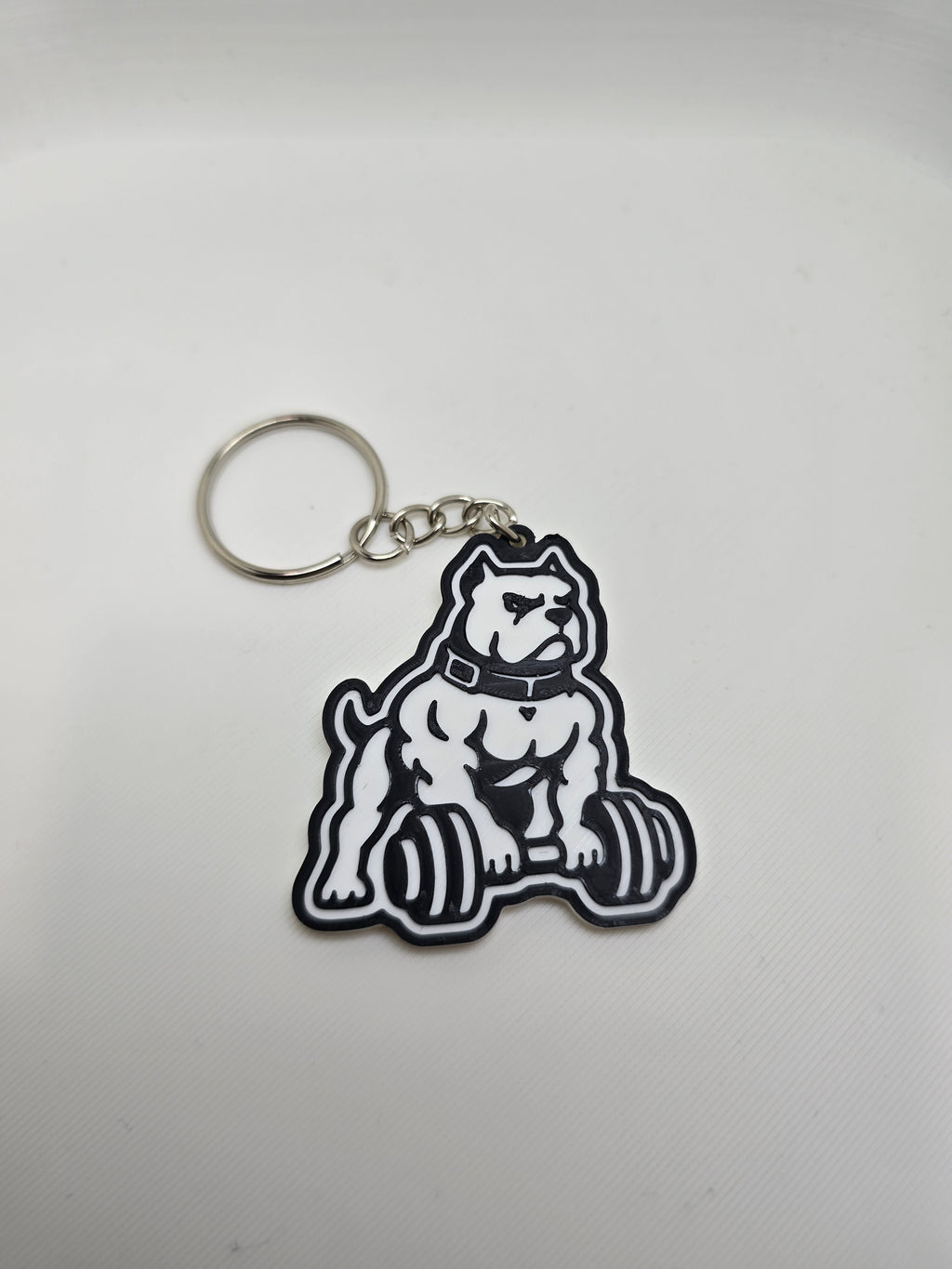 Napakowany Pitbull – brelok 3D
