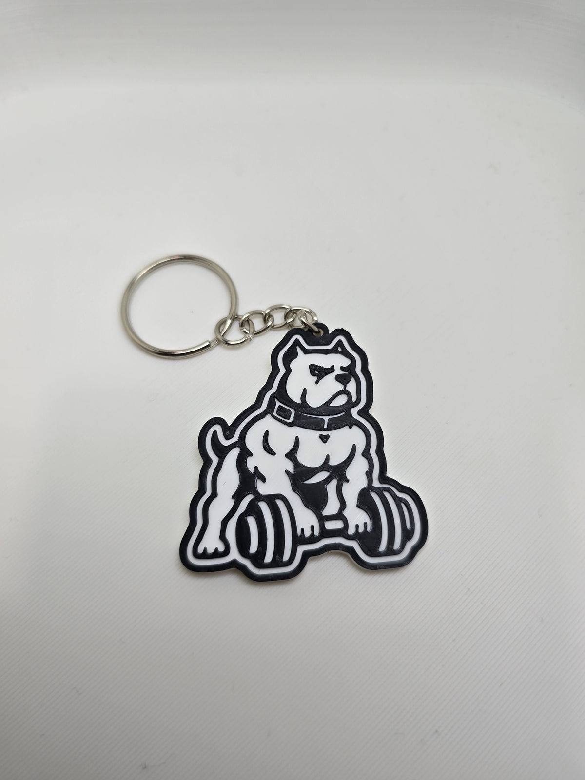 Napakowany Pitbull – brelok 3D