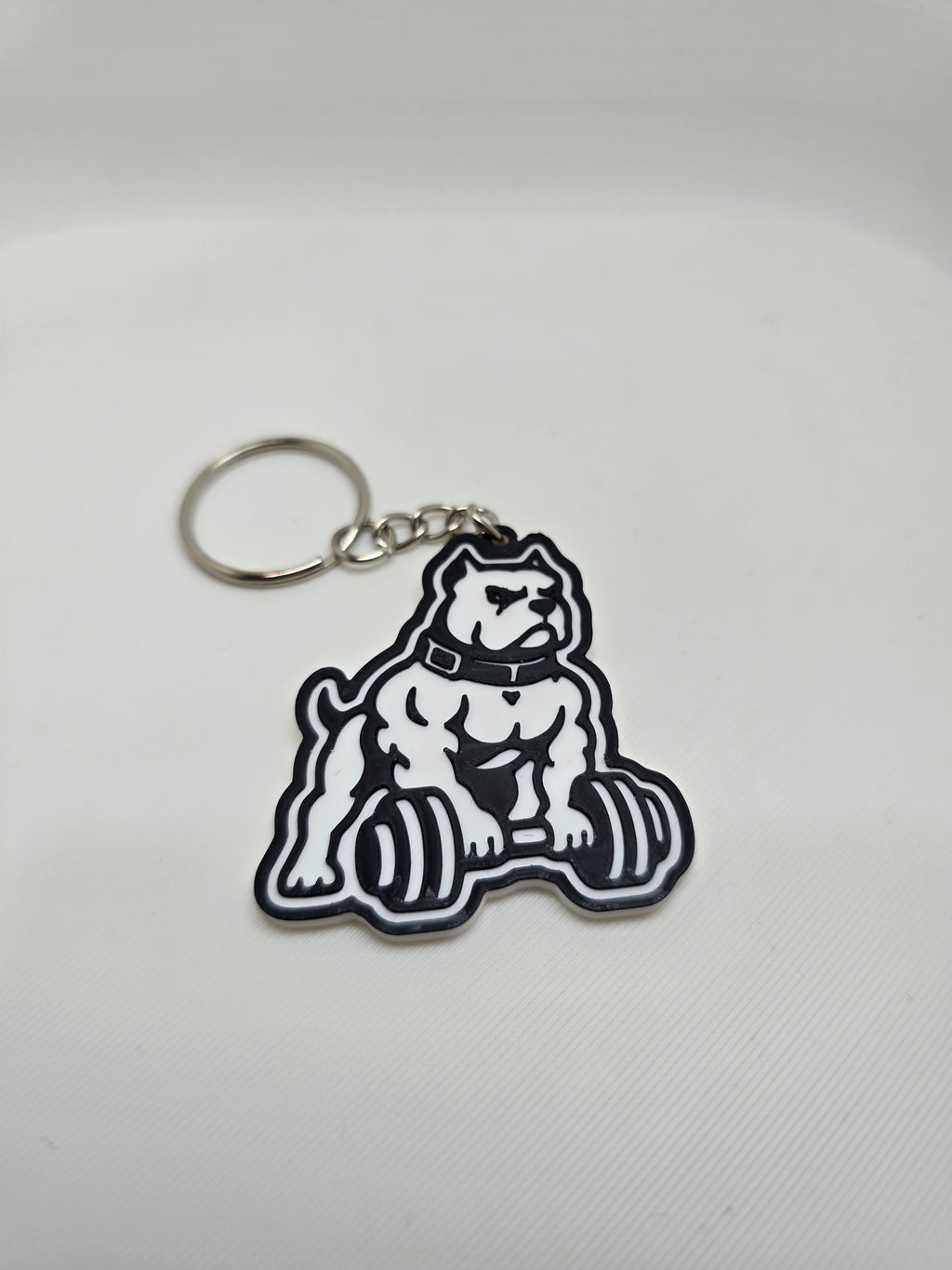 Napakowany Pitbull – brelok 3D