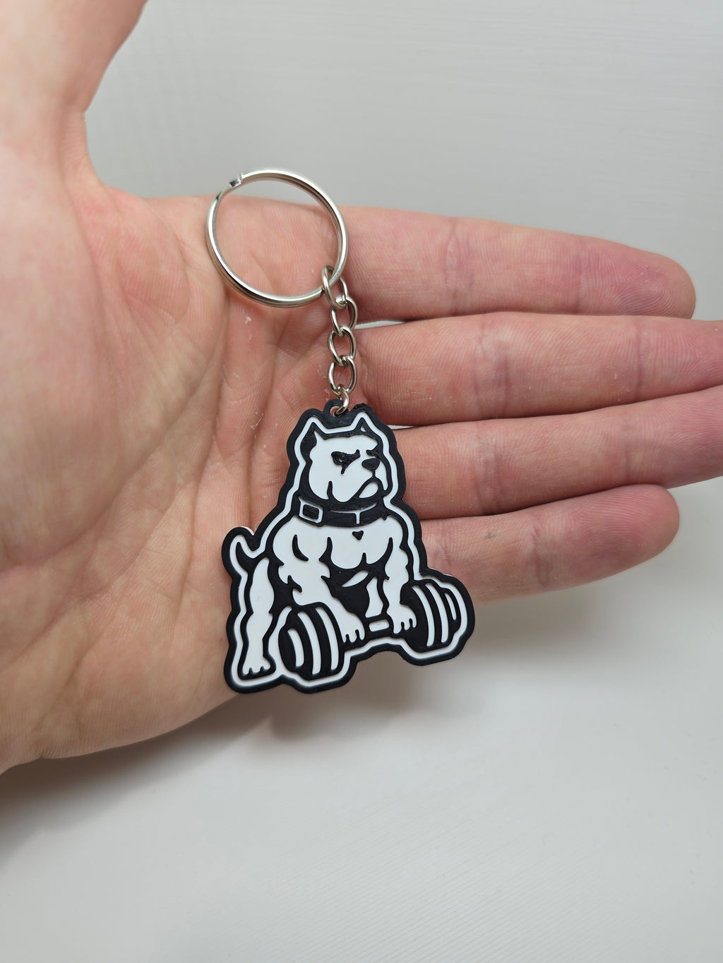 Napakowany Pitbull – brelok 3D