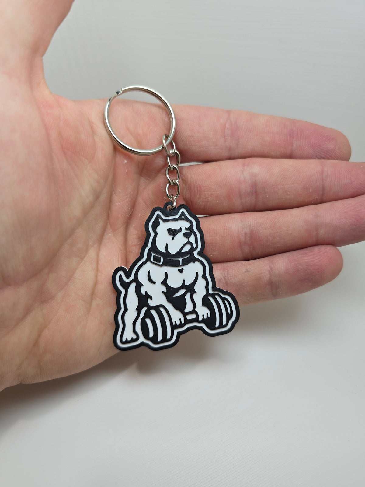 Napakowany Pitbull – brelok 3D